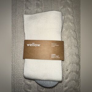 Wellow Premium Compression Socks Off White/Grey Large